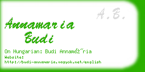 annamaria budi business card